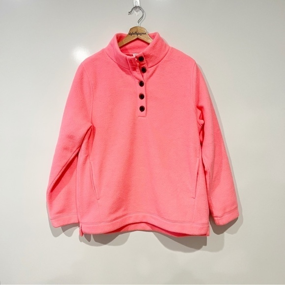 J. Crew Sherpa fleece button-front tunic pullover sweatshirt - Picture 6 of 13